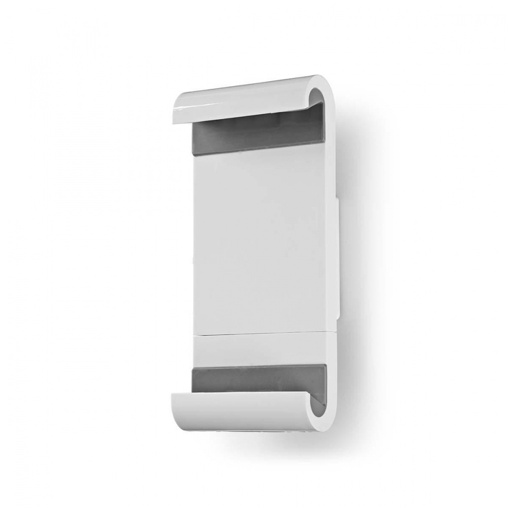 Vitt väggfäste för surfplatta, passar 7-12 tum, minimalistisk design.