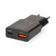Nedis väggladdare 30 W 1x USB-C 1x USB-A, svart Nedis väggladdare 30 W 1x USB-C 1x USB-A, svart