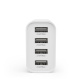 Nedis USB-A-väggladdare, 4 portar, 24 W, vit Nedis USB-A-väggladdare, 4 portar, 24 W, vit