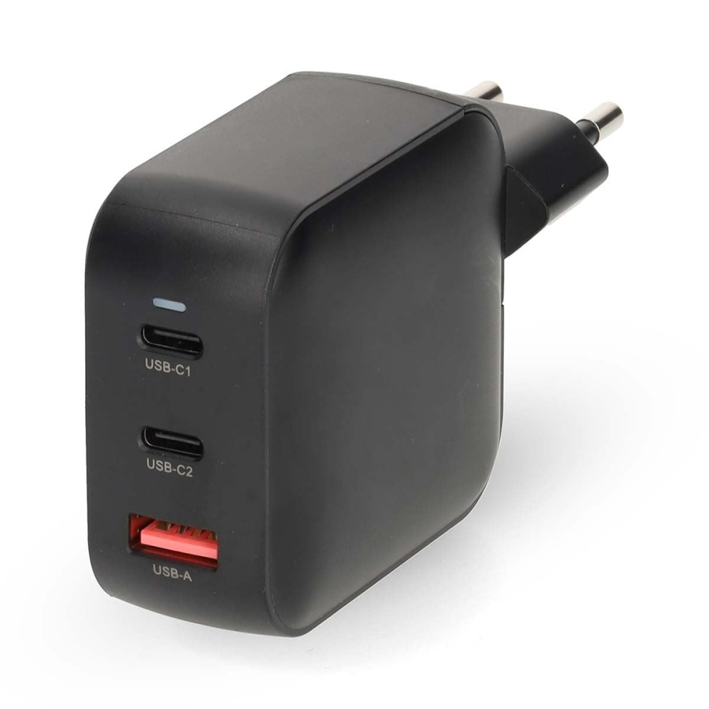Nedis väggladdare 100 W 2x USB-C 1x USB-A, svart