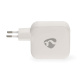 Nedis väggladdare 100 W 2x USB-C 1x USB-A, vit Nedis väggladdare 100 W 2x USB-C 1x USB-A, vit