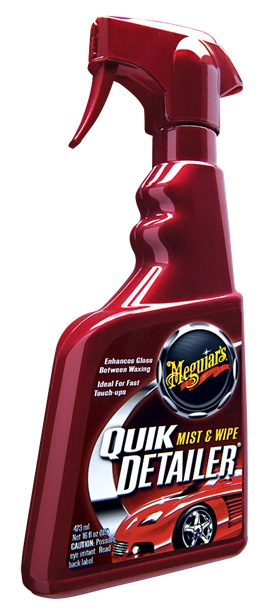 En sprayflaska med Meguiars Quik Detailer för snabb bilvård.