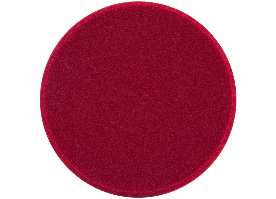 En rund, röd polertrissa för rubbing, 5 tum.