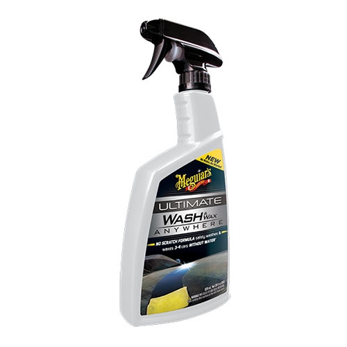 Flaska med spray för bilvård, Meguiars Wash & Wax Anywhere.