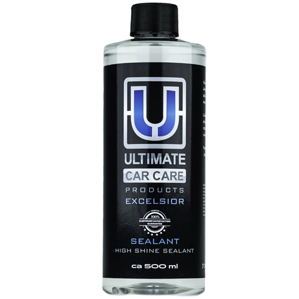 Flaska med Excelsior Sealant för bilvård, hög glans och skydd.