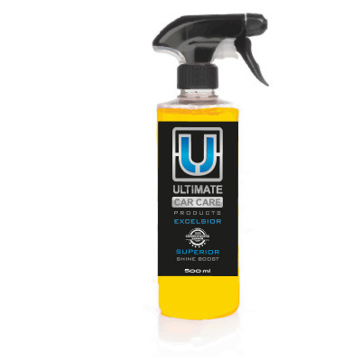 En sprayflaska med glansgivande sprayskydd för bilar.