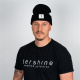 Tershine Mössa Beanie, svart En man med svart t-shirt och svart beanie mössa.