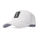 Tershine Keps, vit Vit keps med svart logotyp på fronten och skärm.