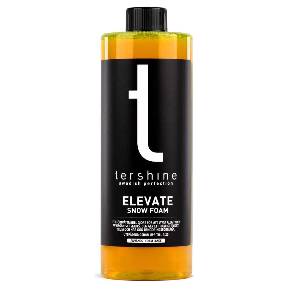 Flaska med grönt skum-förtvättsmedel Tershine Elevate, 1 L.