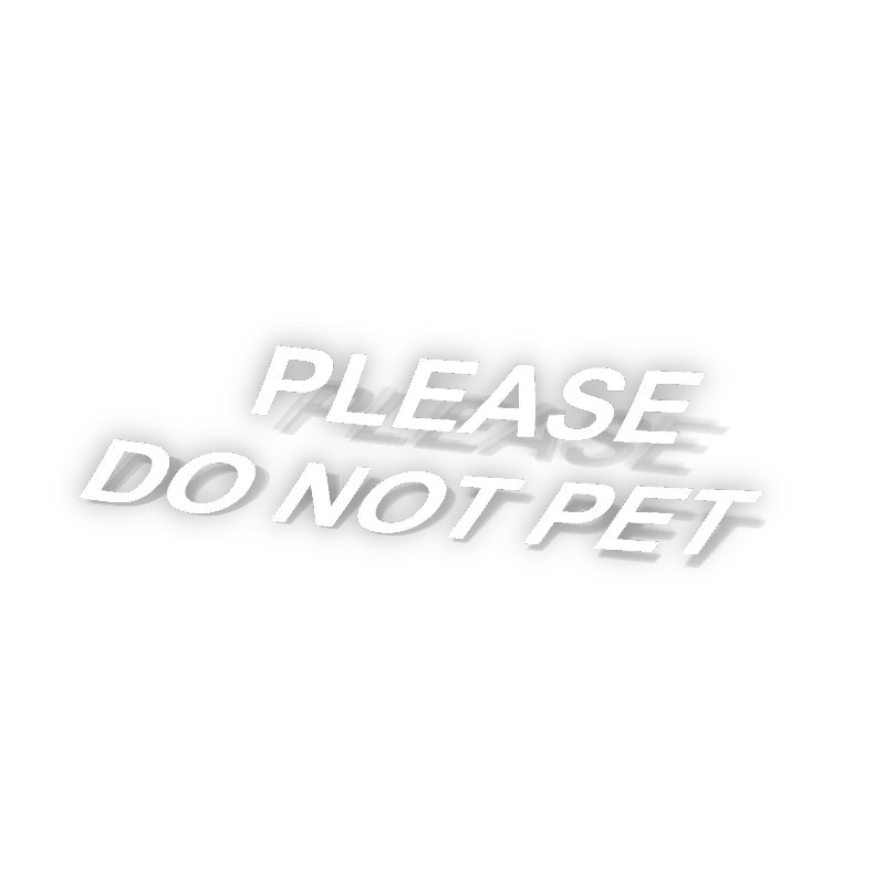 Vit dekaler med texten \