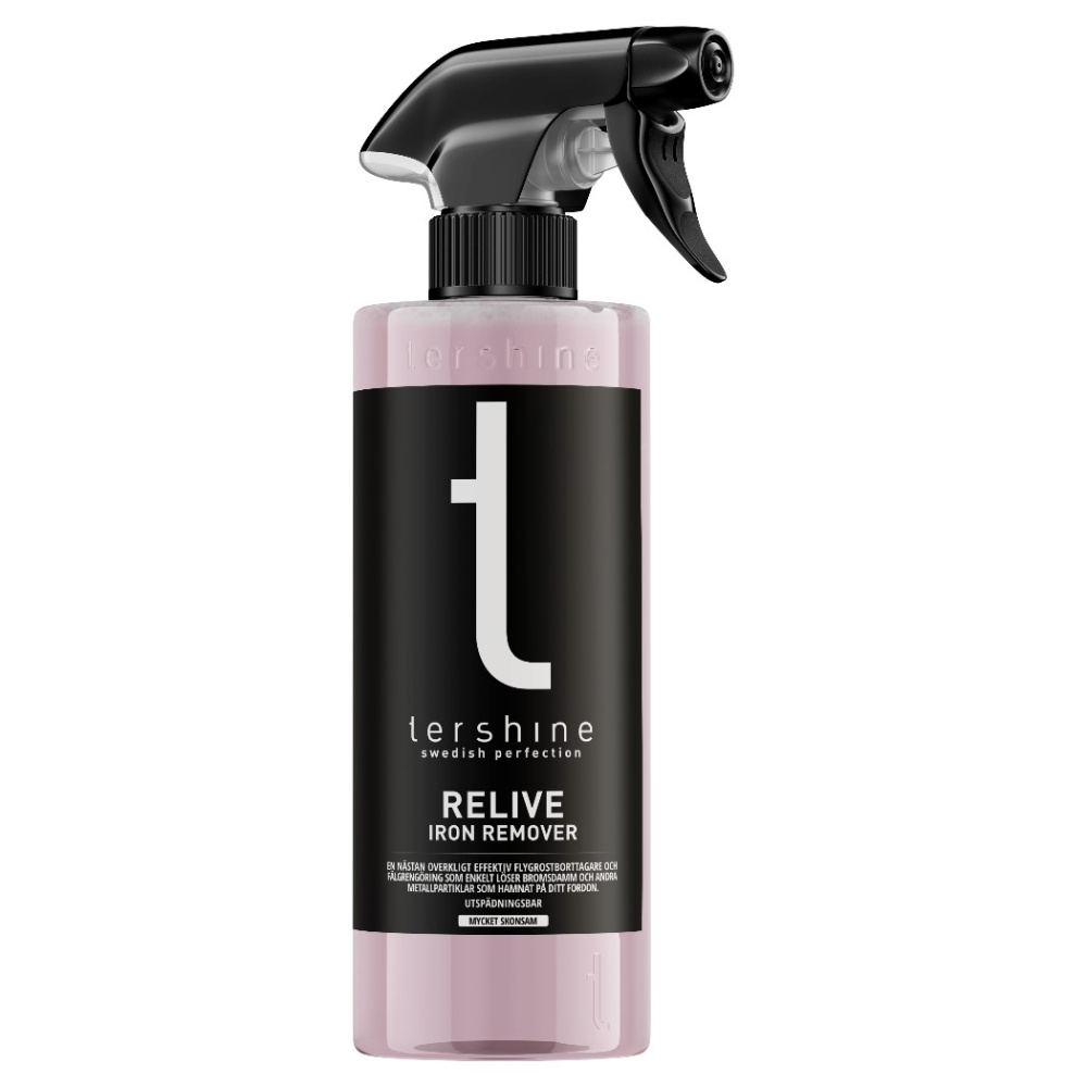 Flaska med rosa vätska och spraymunstycke, produkt för borttagning av flygrost.