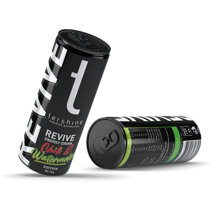 Energidryck i burk med smak av chili och vattenmelon, 330 ml.