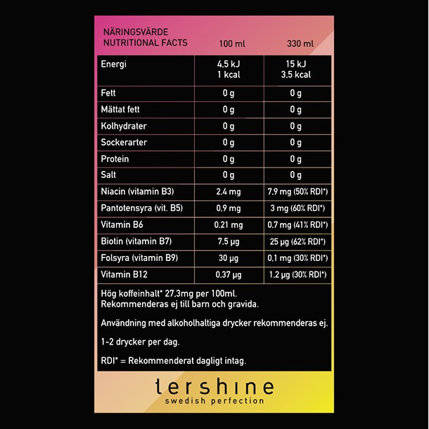 Tershine Revive - Melon Mango, energidryck, 330 ml