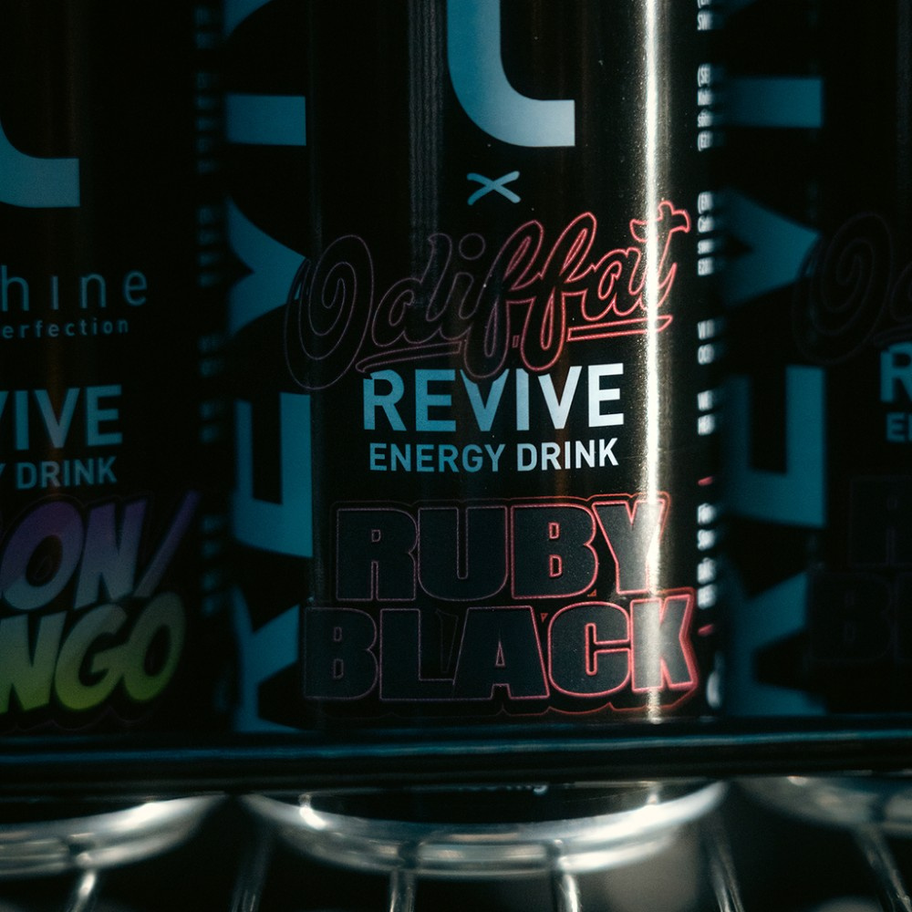 Tershine Revive x Odiffat - Ruby Black, energidryck, 330 ml