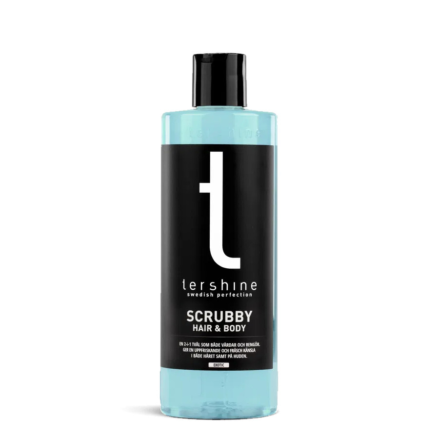Tershine Scrubby - Hair & Body, hårschampo & duschtvål, 500 ml