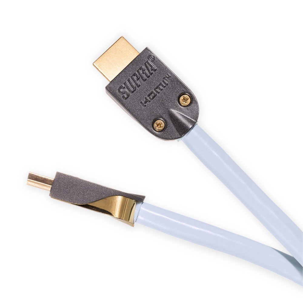 Supra HDMI 2.1 UHD8K HDMI-kabel med stöd för 8K HDR, vit 2 meter