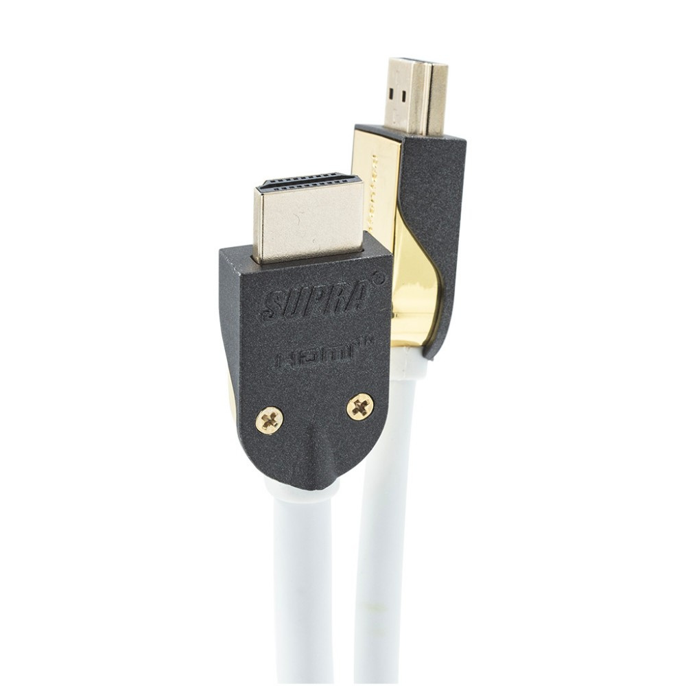 Supra HDMI 2.1 UHD8K HDMI-kabel med stöd för 8K HDR, vit 3 meter