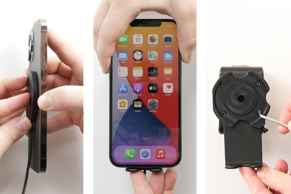 Brodit Fäste med kulled, Apple iPhone 12/12 Mini/12 Pro/12 Pro Max/13/13 Mini/13 Pro/13 Pro Max/14/14 Plus m. fl.