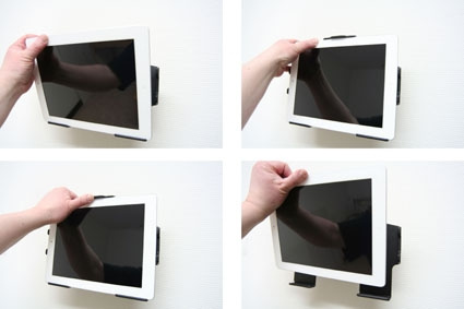 Brodit Passiv hållare med kulled, Apple iPad 2 (A1395, A1396, A1397)/3rd Gen (A1416, A1430, A1403)/4th Gen (A1458, A1459, A1460)/With Retina (Lightning Connector)