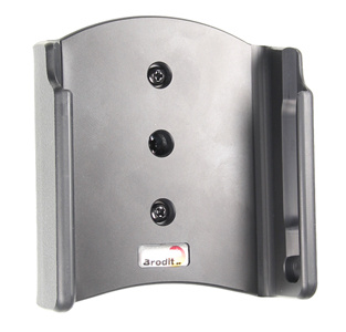 Mobilhållare för Samsung Galaxy S4, svart och med fästmöjligheter.