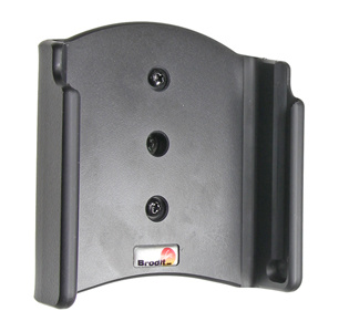 Mobilhållare för Samsung Galaxy S5, svart plast med fäste.