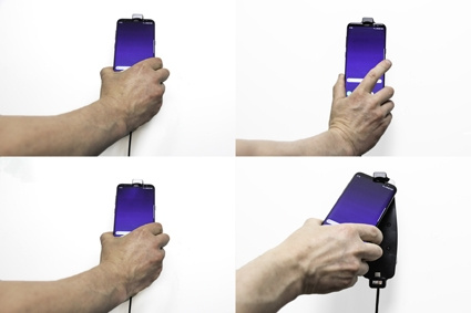 Brodit Aktiv hållare med cigg-kontakt, Samsung Galaxy S8+/S9+