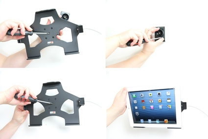 Brodit Hållare för Kabelanslutning, Apple iPad 4th Gen (A1458, A1459, A1460)/With Retina (Lightning Connector)