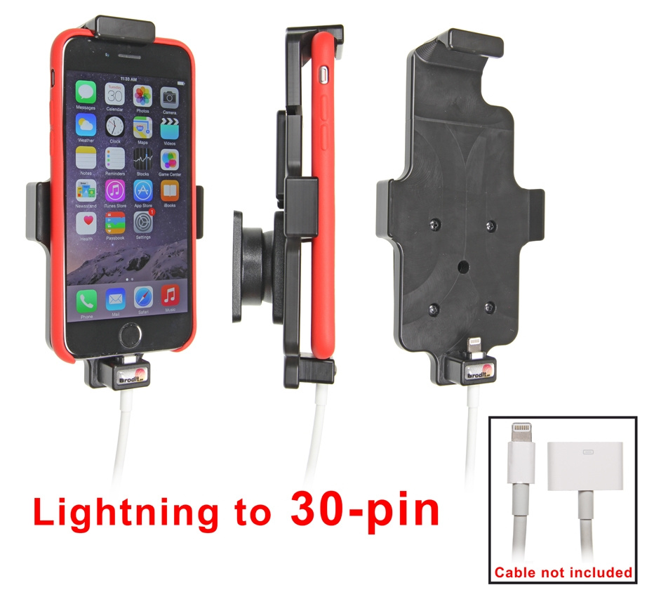 Brodit Hållare för Kabelanslutning, Apple iPhone 6/6S/7/8/SE 2nd Gen 2020