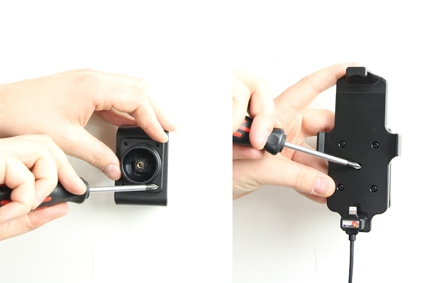 Brodit Aktiv hållare med USB-kabel och cigg-adapter, Apple iPhone 5/5C/5S/SE