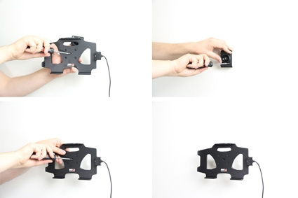 Brodit Aktiv hållare med USB-kabel och cigg-adapter, Apple iPad Mini (A1432, A1454, A1455) 