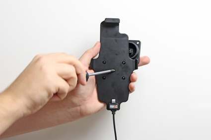 Brodit Aktiv hållare med USB-kabel och cigg-adapter, Apple iPhone 11 Pro Max/12 Pro Max/13 Pro Max/14 Plus/14 Pro Max/6 Plus/6S Plus/7 Plus/8 Plus/Xs Max