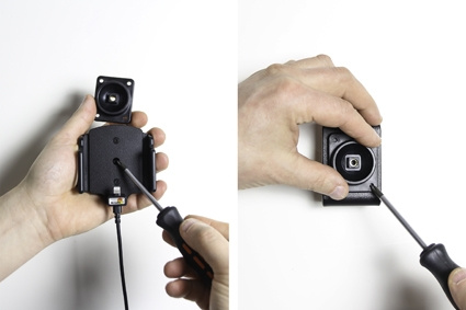 Brodit Aktiv hållare med USB-kabel och cigg-adapter, Apple iPhone 6/6S/7/8/SE 2nd Gen 2020/X/Xs