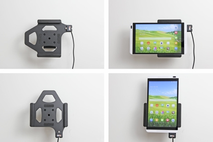 Brodit Aktiv hållare med USB-kabel och cigg-adapter, Huawei MediaPad M1 8.0 