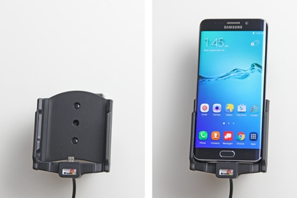 Brodit Aktiv hållare med USB-kabel och cigg-adapter, Samsung Galaxy S6 edge+ 