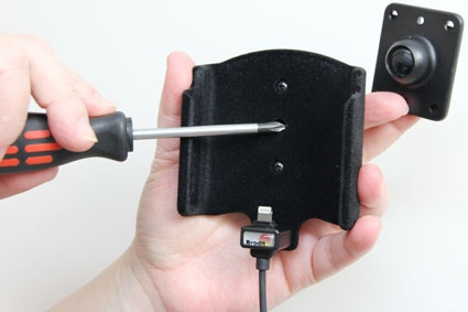 Brodit Aktiv hållare med USB-kabel och cigg-adapter, Apple iPhone 6S Plus/7 Plus/8 Plus/Xs Max