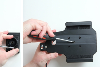 Brodit Aktiv hållare med USB-kabel och cigg-adapter, Samsung Galaxy Tab 3 Lite 