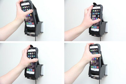 Brodit Aktiv hållare med USB-kabel och cigg-adapter, Apple iPhone 6 Plus 