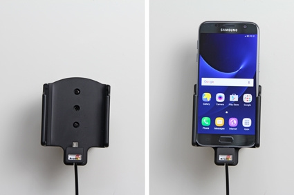Brodit Aktiv hållare med USB-kabel och cigg-adapter, Samsung Galaxy S7 