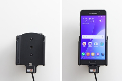 Brodit Aktiv hållare med USB-kabel och cigg-adapter, Samsung Galaxy A3 (2016) 