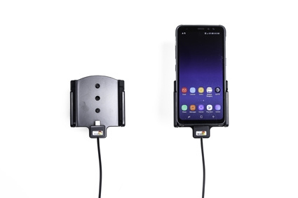 Brodit Aktiv hållare med USB-kabel och cigg-adapter, Samsung Galaxy S8 Active 