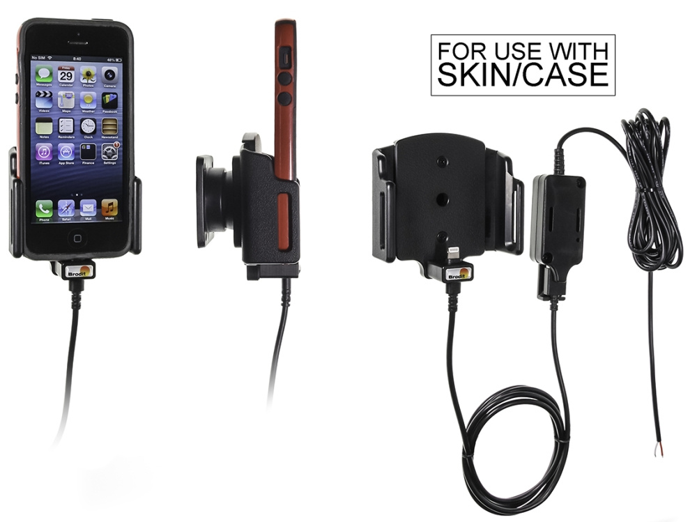 Brodit Aktiv hållare för fast installation, Apple iPhone 12 Mini/13 Mini/5/5C/5S/SE