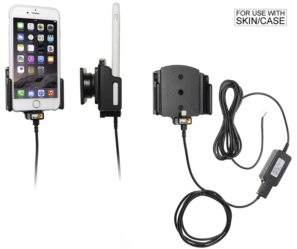 Brodit Aktiv hållare för fast installation, Apple iPhone 6/6S/7/8/SE 2nd Gen 2020/X/Xs