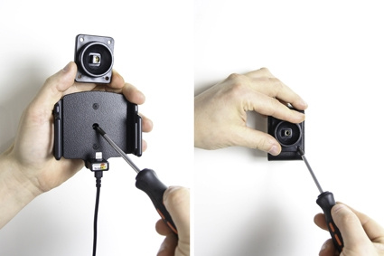 Brodit Aktiv hållare för fast installation, Apple iPhone 11/11 Pro/6 Plus/6S Plus/7 Plus/8 Plus/X/XR/Xs/Xs Max