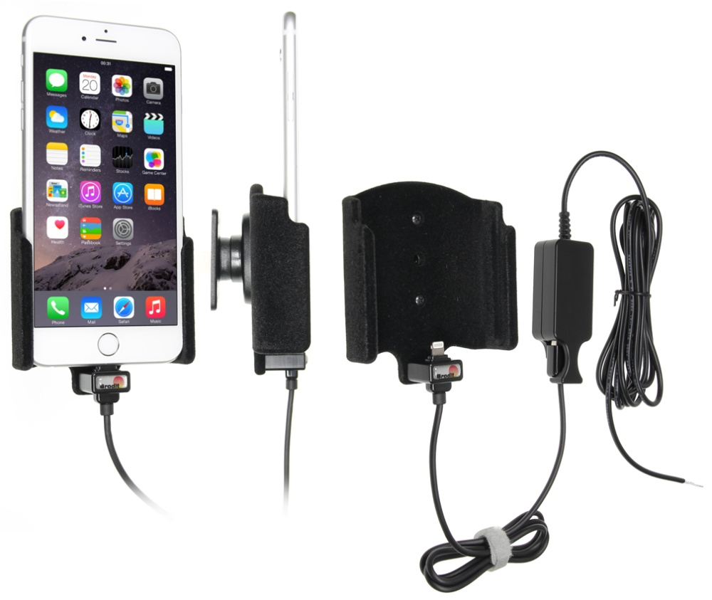 Brodit Aktiv hållare för fast installation, Apple iPhone 6S Plus/7 Plus/8 Plus/Xs Max