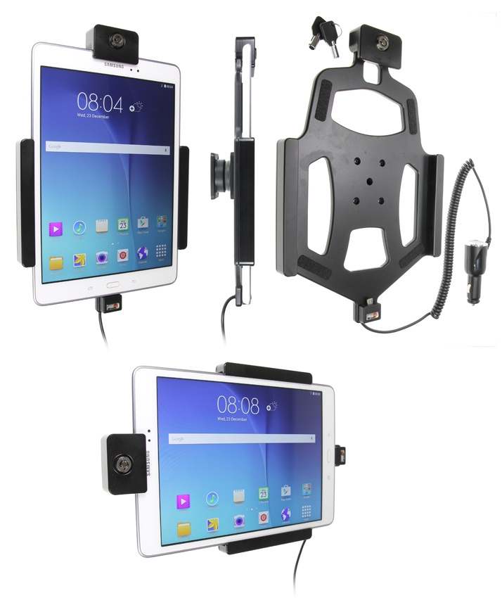 Brodit Hållare med nyckel-lås, Samsung Galaxy Tab A 9.7 