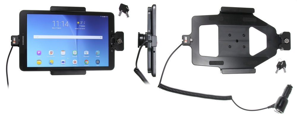 Brodit Hållare med nyckel-lås, Samsung Galaxy Tab E 9.6 