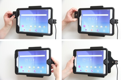 Brodit Hållare med nyckel-lås, Samsung Galaxy Tab A 9.7 