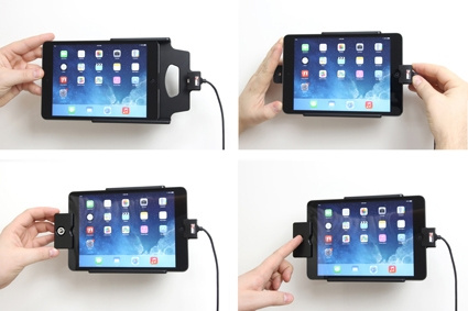 Brodit Hållare med nyckel-lås, Apple iPad Mini 2 (A1489, A1490, A1491)/3 (A1599, A1600)/Retina