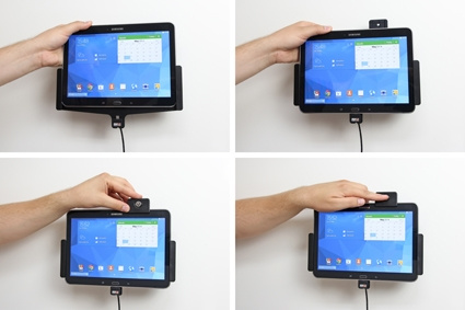 Brodit Hållare med nyckel-lås, Samsung Galaxy Tab 4 10.1 SM-T530/SM-T531/SM-T535