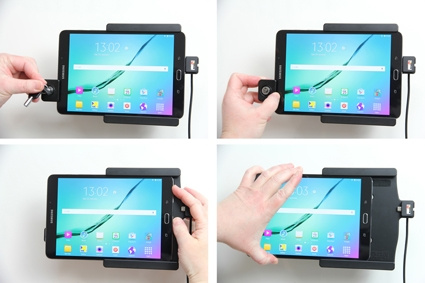Brodit Hållare med nyckel-lås, Samsung Galaxy Tab S2 8.0 SM-T713 /SM-T719 